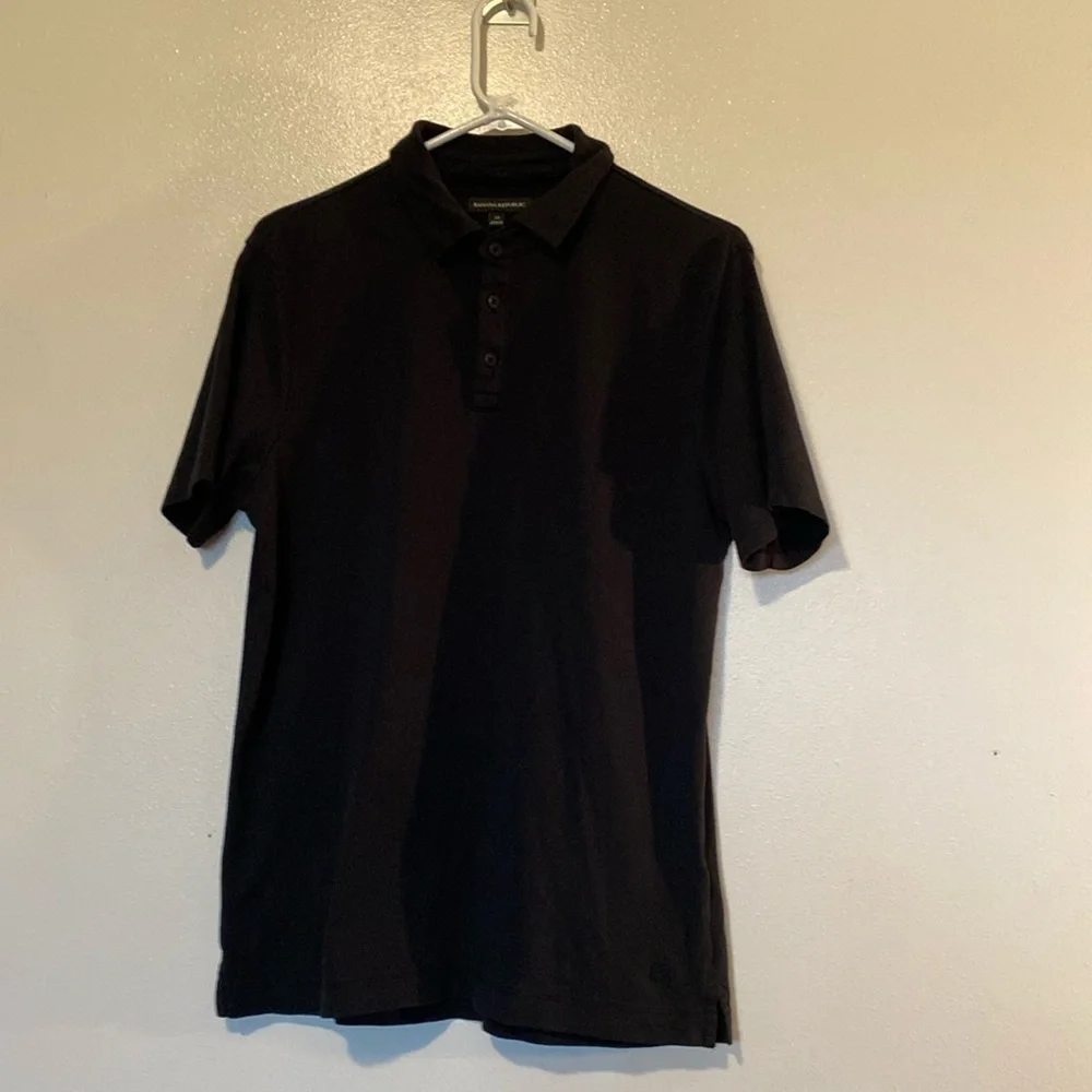 Banana Republic Luxe Touch Performance Polo shirt (True Black, medium )